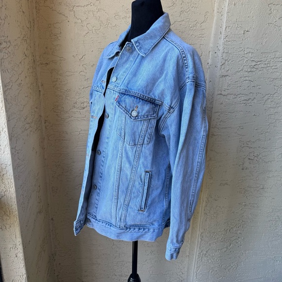 Levis Trucker Blue Denim Jacket Sz M - Picture 4 of 16